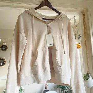 NWT MATE the label hoodie Bone sz M